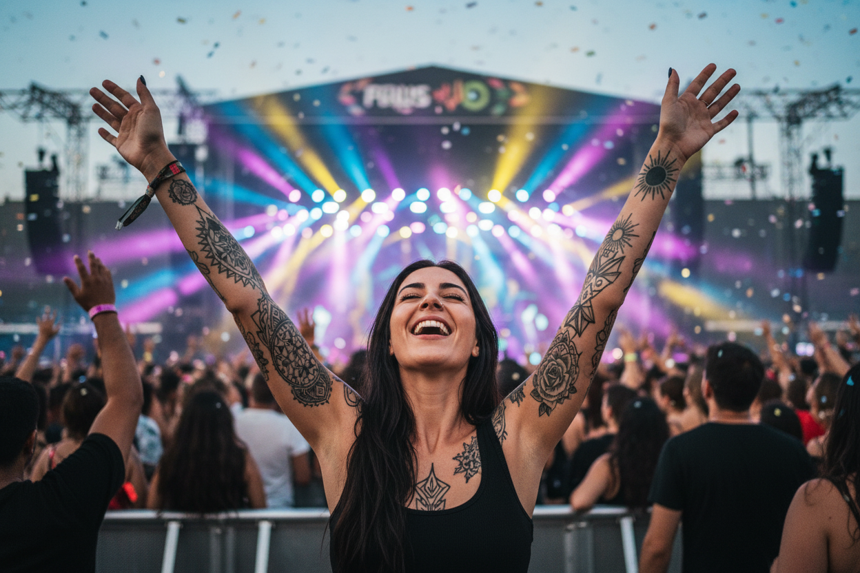 Glow Tattoos: por qué son perfectos para festivales nocturnos